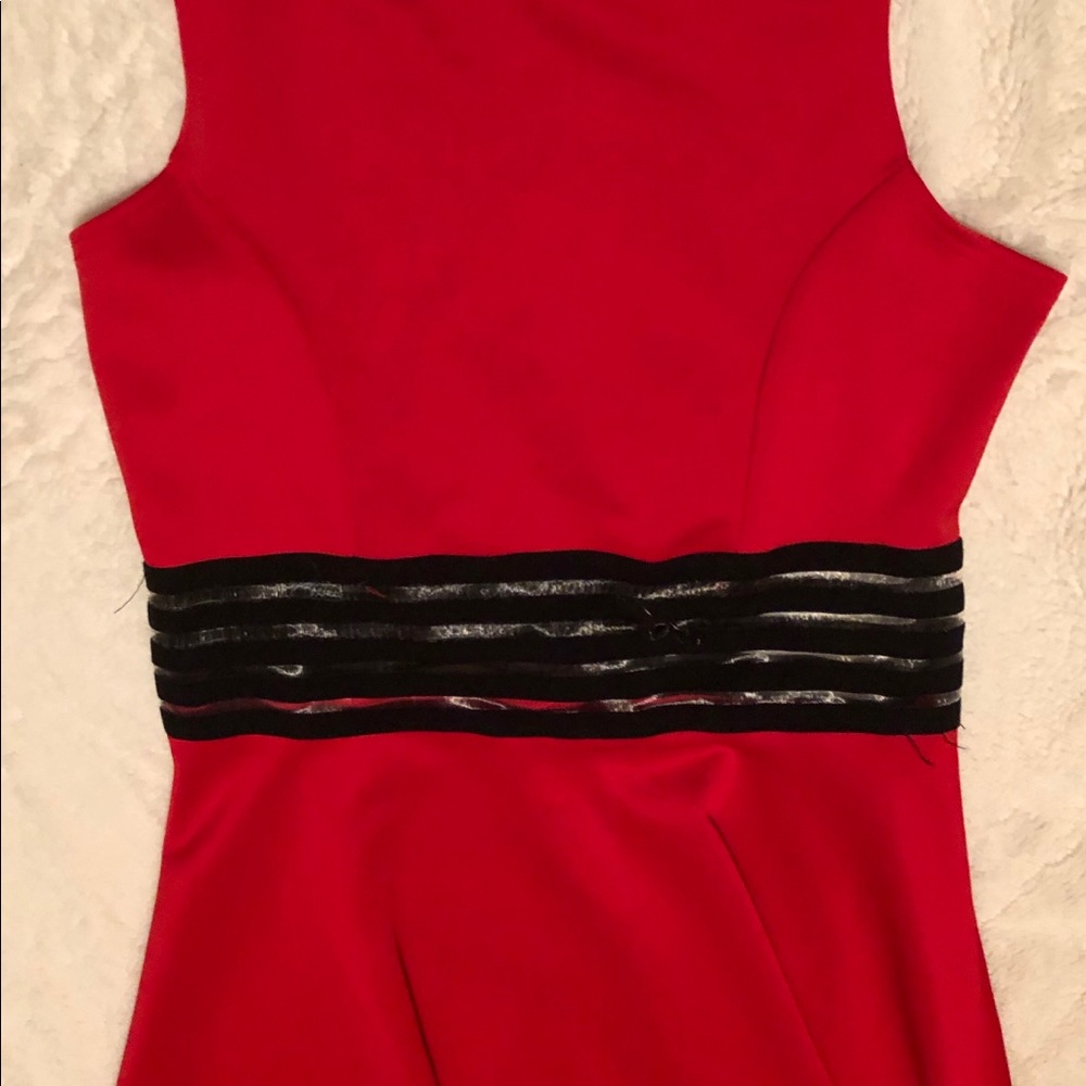 Sleeveless red dress